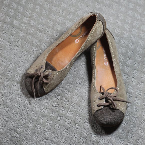 Merrell Rosella Truss Otter Women's Size 9 Suede Brown Tan Slip-On Comfort Flats - Picture 1 of 6